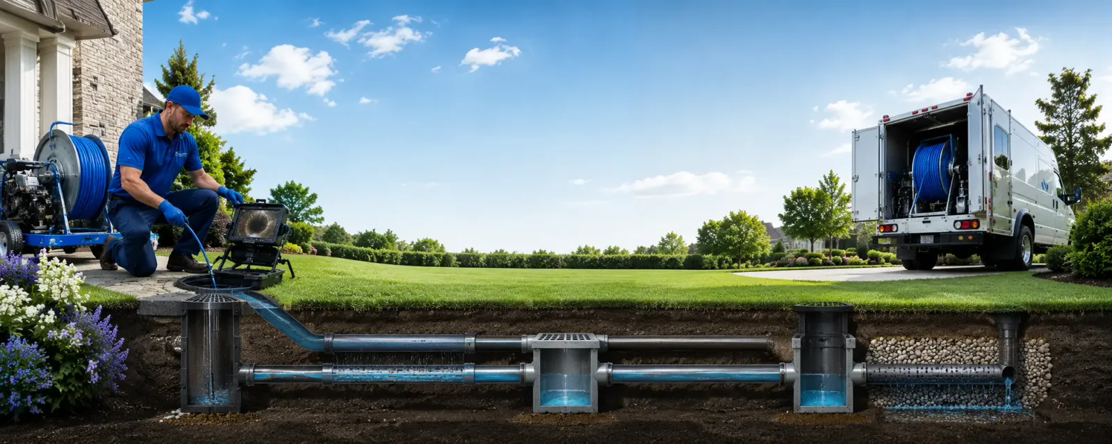 Outdoor drain cleaning information for Abington, MA